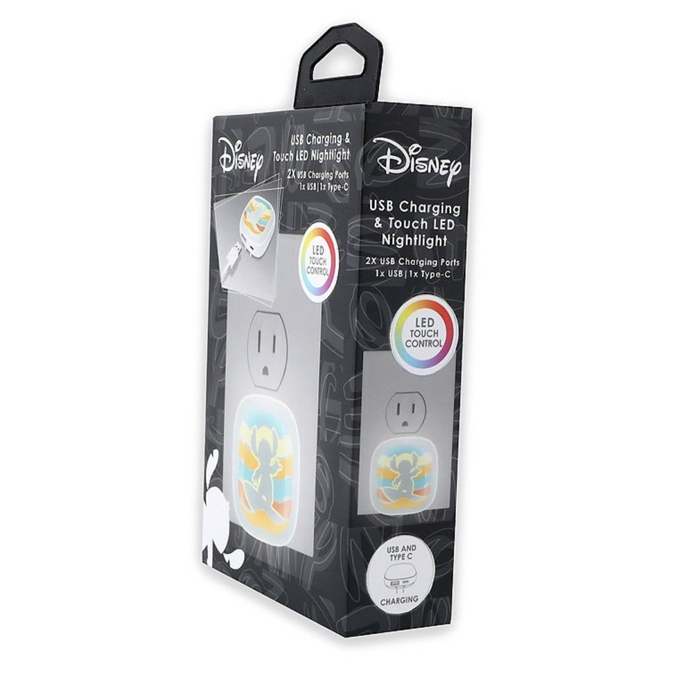 Disney Stitch USB Charging Touch LED Nightlight USB & Type-C New in Box
